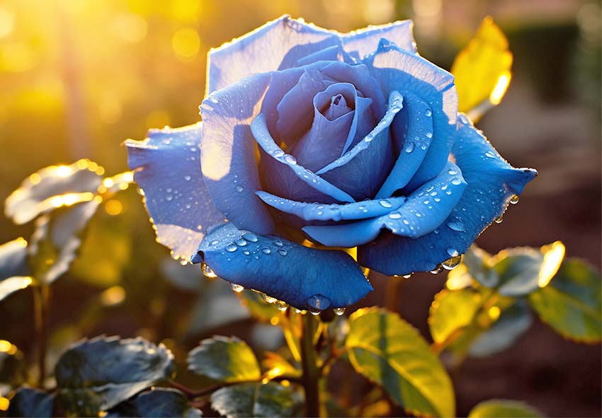 Чем особенны букеты с синими розами